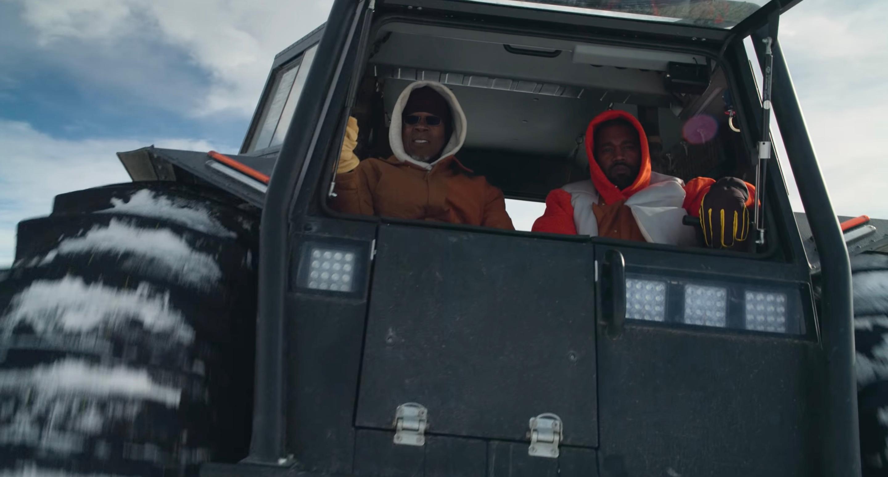 Kanye "Ye" West and Ray West in the "Follow God" music video.