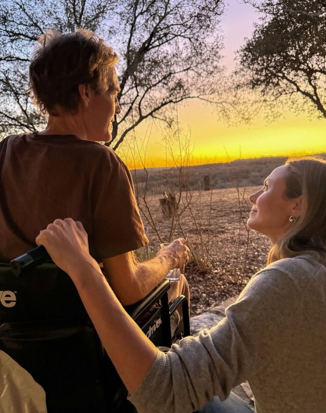 Stacey Kiebler with James Van Der Beek during his final days.