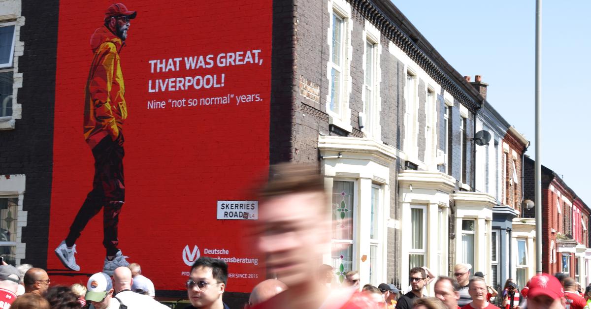 A Jürgen Klopp goodbye billboard