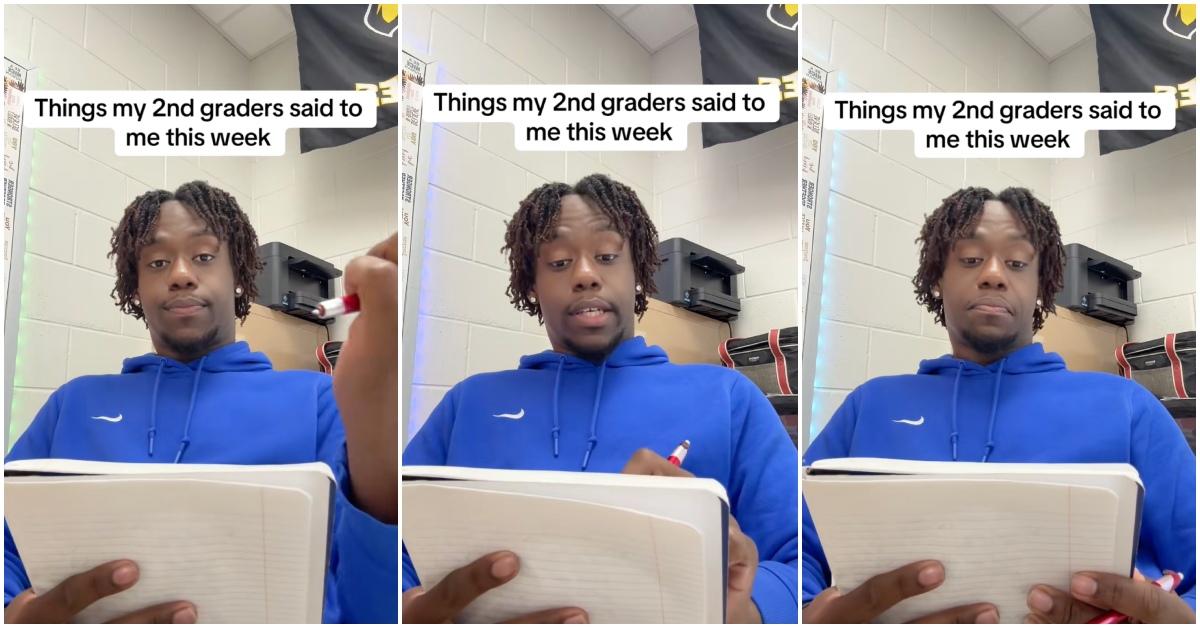 2nd grade teacher's video of him sharing kids' hilarious quotes.