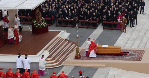A pope's funeral ceremony