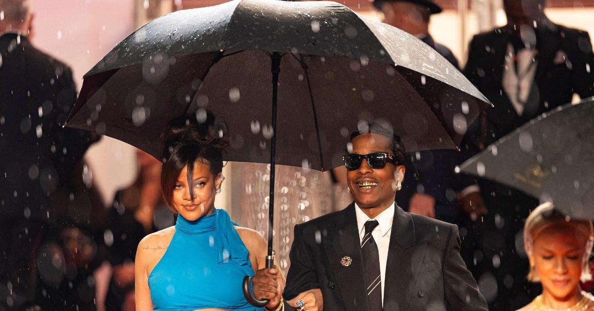 Rihanna and A$AP Rocky at the premiere of 'Highest 2 Lowest.' 