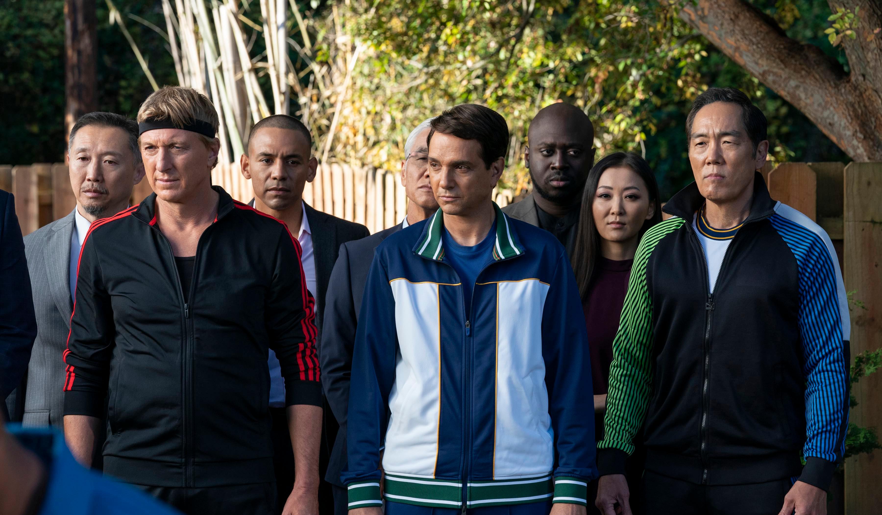 William Zabka, Ralph Macchio, and Yuji Okumoto in Season 5 of 'Cobra Kai.'