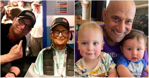 Michael Waxman working on 'Chicago Med' and with his grandkids.