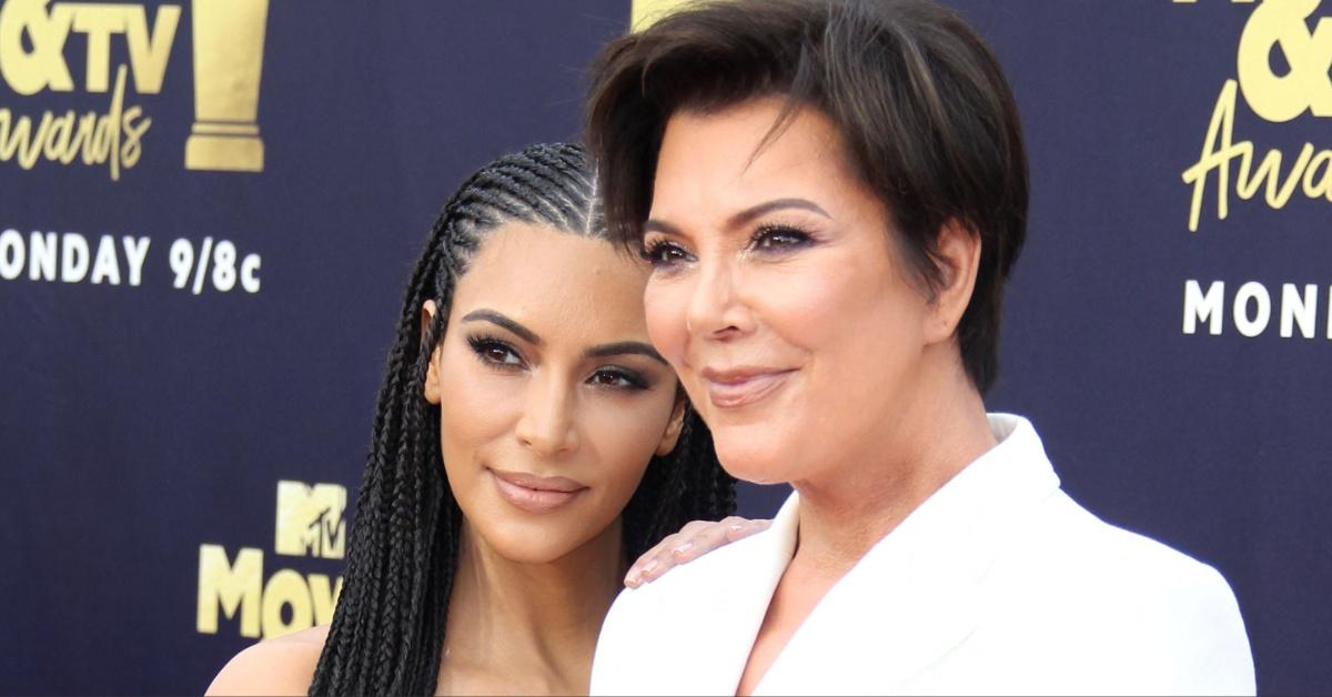 Kim Kardashian and Kris Jenner at the 2018 MTV Movie and TV Awards. 