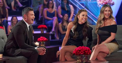 Jesse Palmer, Gabby Windey, and Rachel Recchia in 'The Bachelorette: Men Tell All'