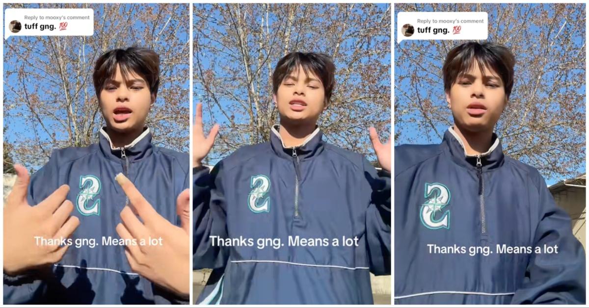 User @stbrycebih thanks his fans on TikTok using GNG. 