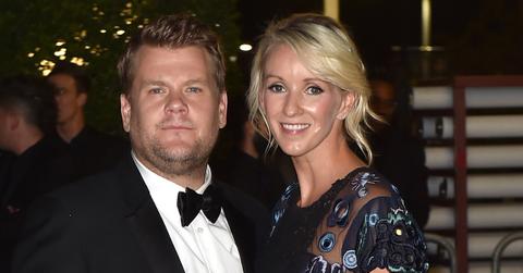 James Corden and his wife