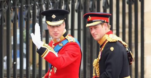 (l-r): Prince William and Prince Harry