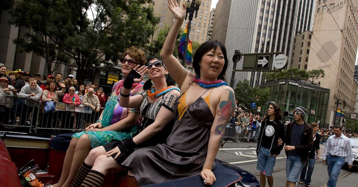 Comedian Margaret Cho (R) takes part in the 38th Annual San Francisco Lesbian, Gay, Bisexual, Transgender (LGBT) Pride Celebration