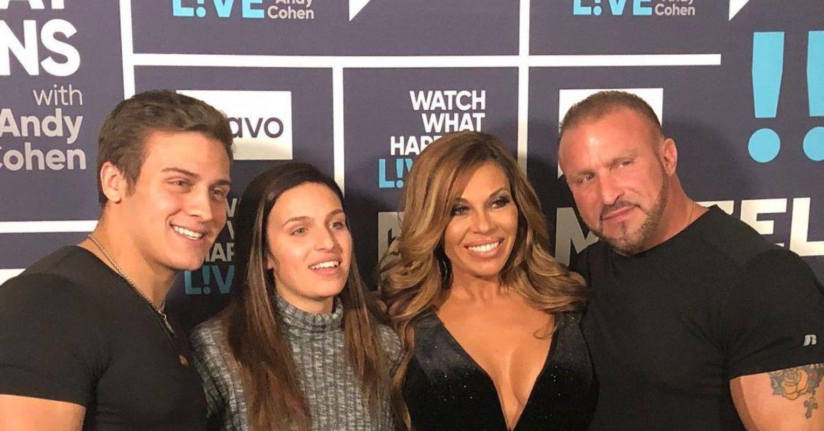 (l-r): Frank Catania Jr, Gabby Catania, Dolores Catania, and Frank Catania on 'Watch What Happens Live'