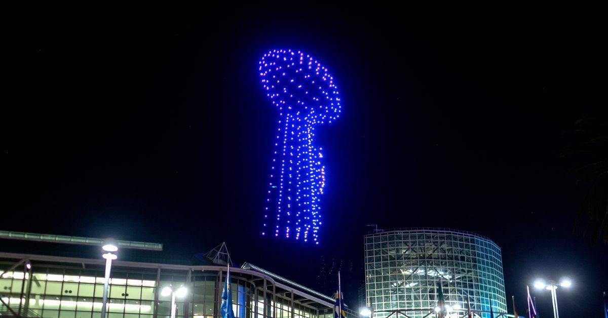 Drones making the Lombardi trophy in 2022. 