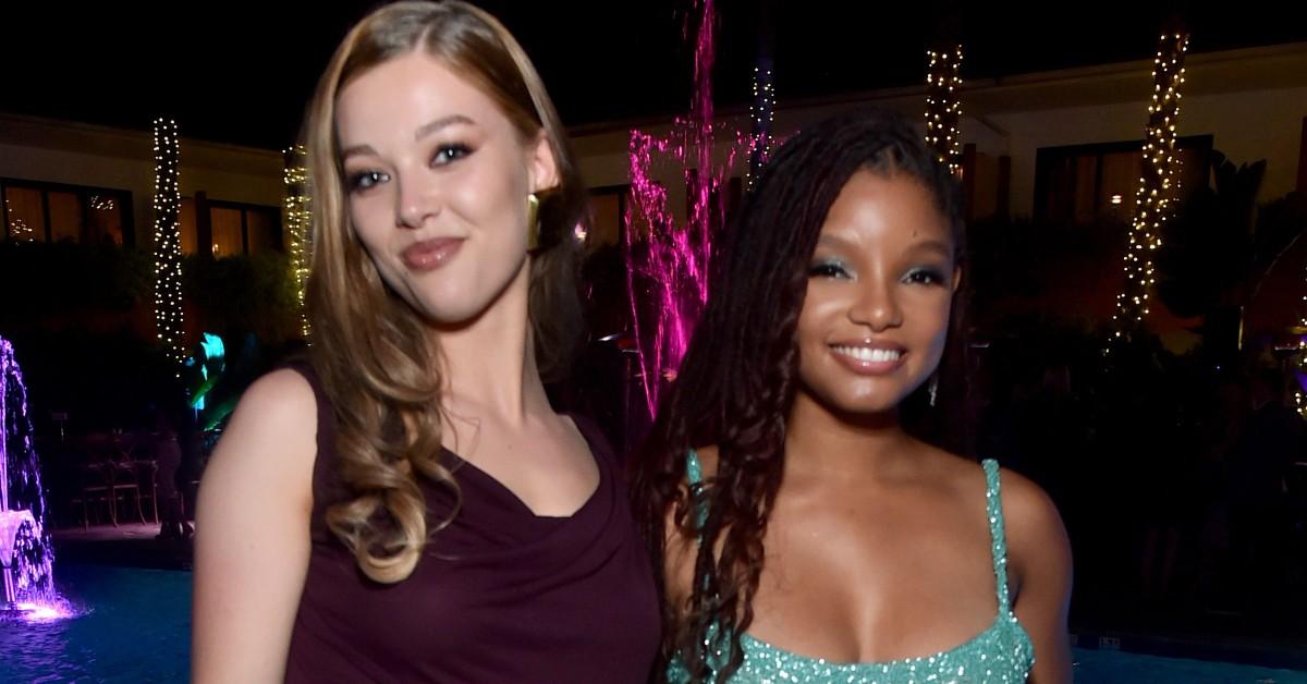 L-R) Jessica Alexander and Halle Bailey attend the World Premiere of Disney's 'The Little Mermaid' in Los Angeles 