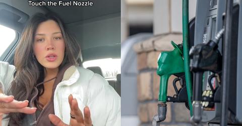Woman warns to Touch Something Metal While Pumping Gas