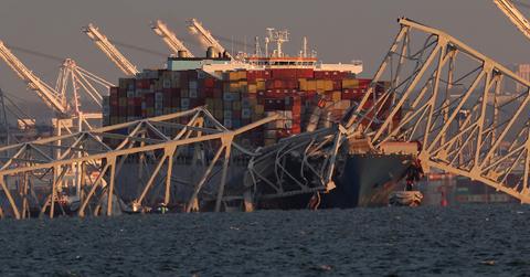 The 'Dali' hitting the Francis Scott Key Bridge