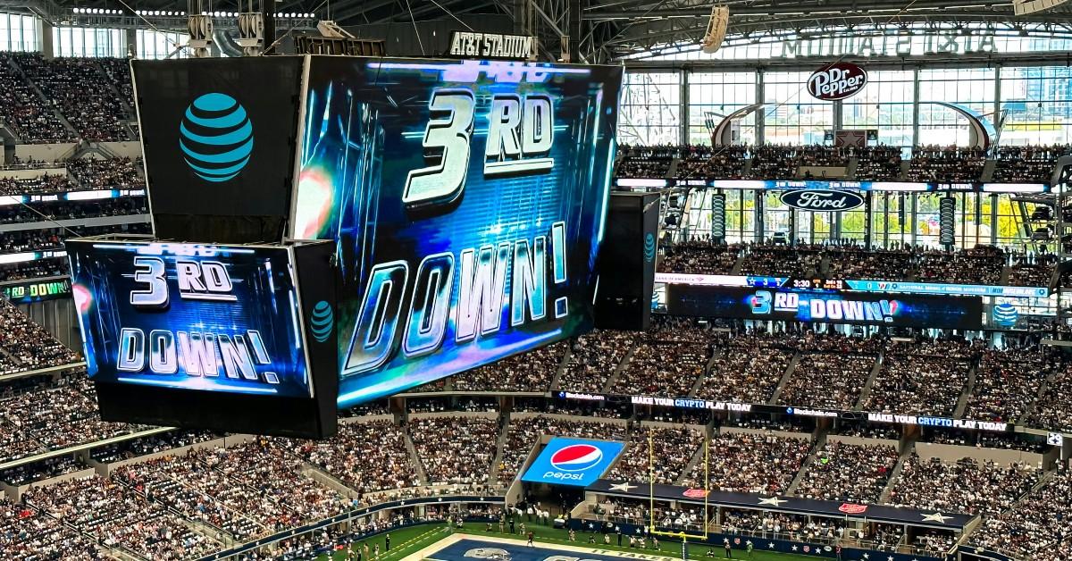 Crowd at a stadium for an NFL game