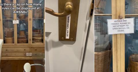 Airbnb owners appeared to go overboard with too many rules and signs