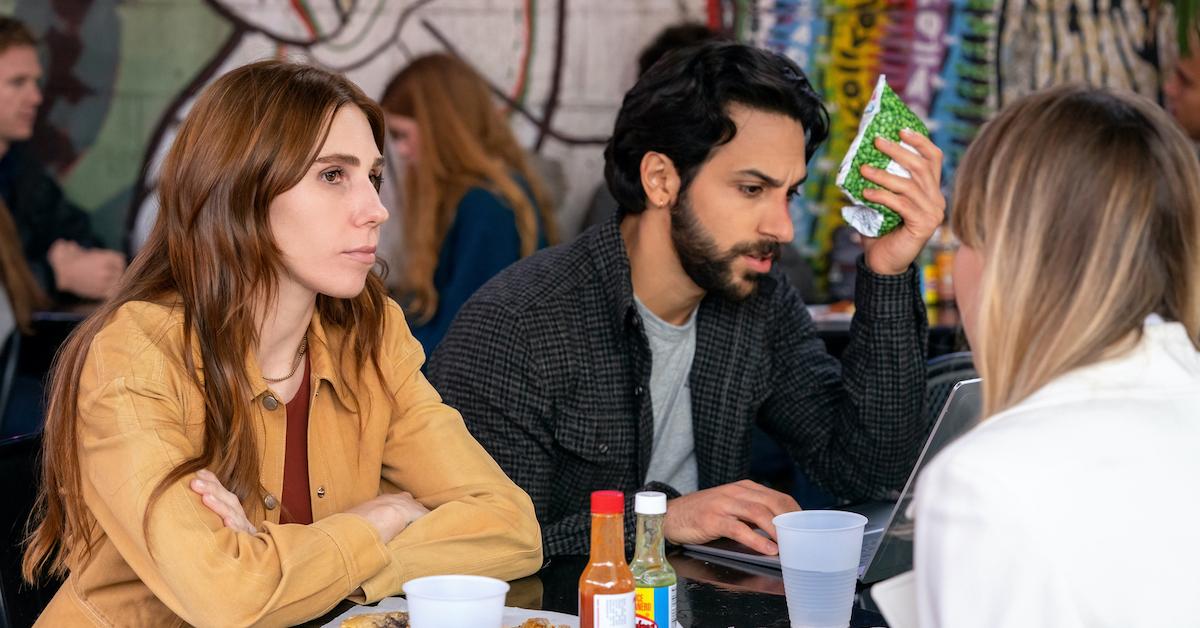 Zosia Mamet and Deniz Akdeniz in 'The Flight Attendant'