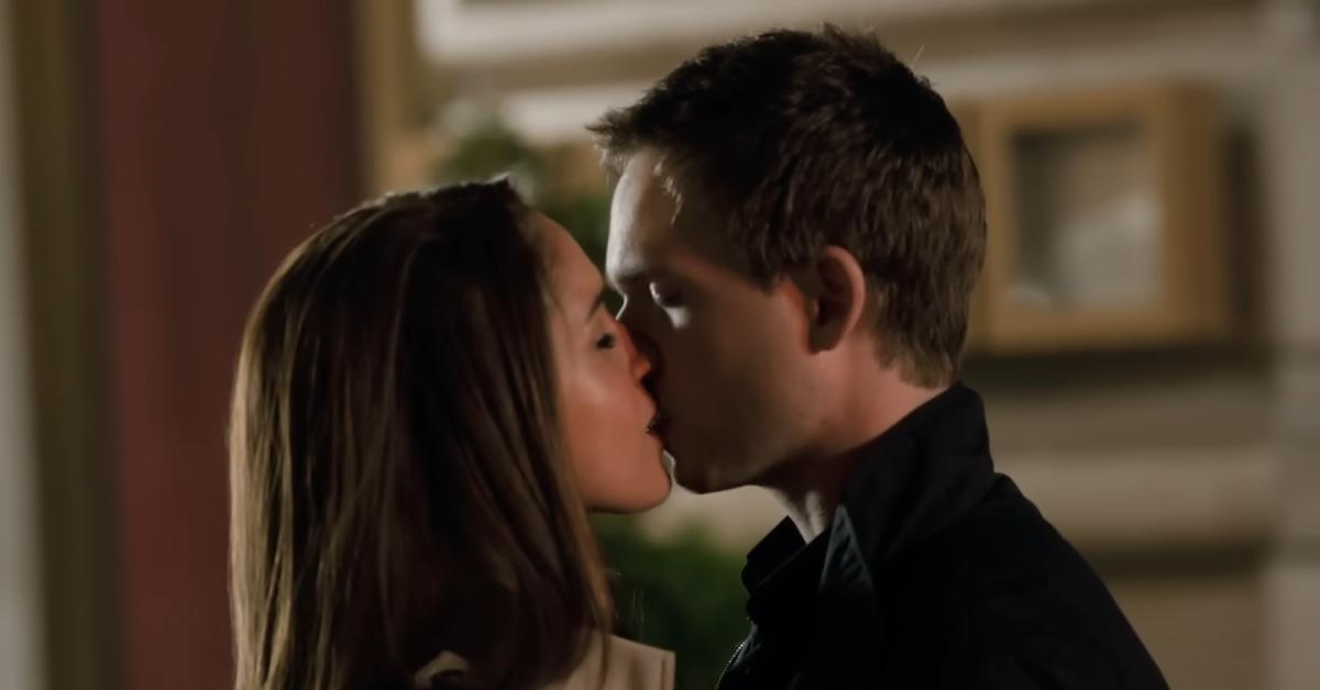 (l-r): Meghan Markle as Rachel Zane and Patrick J. Adams as Mike Ross in 'Suits'