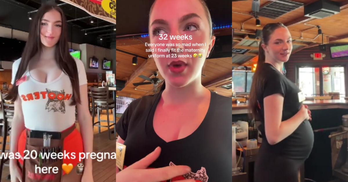 Hooters Waitress Says She “Finally” Fits in Maternity Uniform