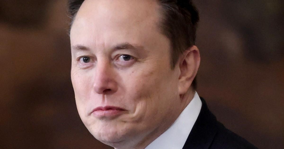 Elon Musk making a serious face 