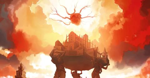 'Blasphemous II' The Miracle's unborn child over a citadel.