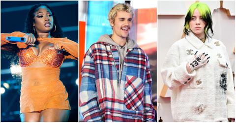 Megan Thee Stallion, Justin Bieber, and Billie Eilish