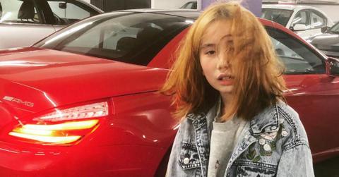 Lil Tay poses for photo on Instagram on March 31, 2018