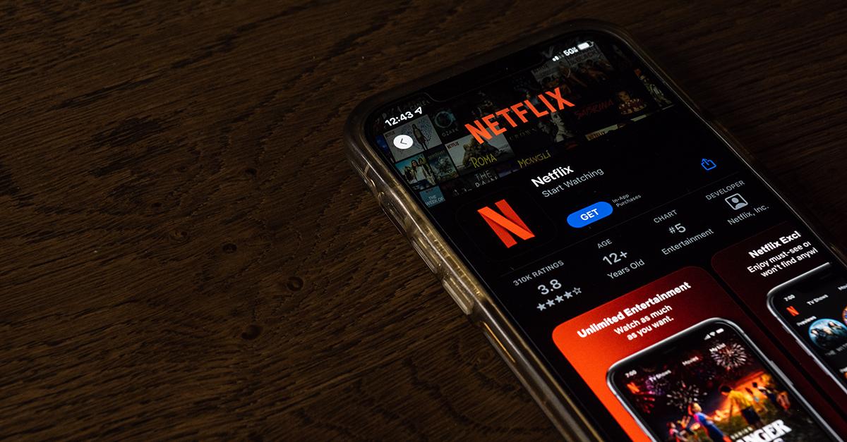 Netflix on a smartphone