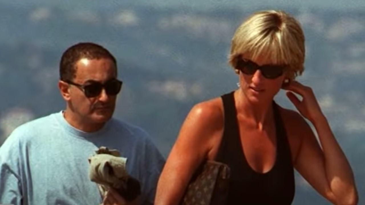 Dodi Fayed and Princess Diana yachting together