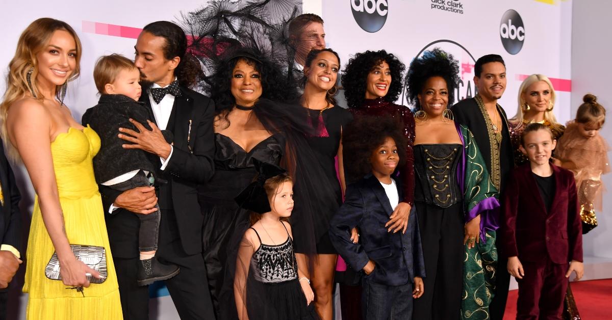 Diana Ross and her kids and grandkids at the American Music Awards in 2017. 