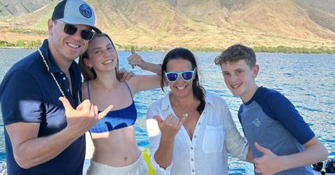 Willie Geist with his wife and kids