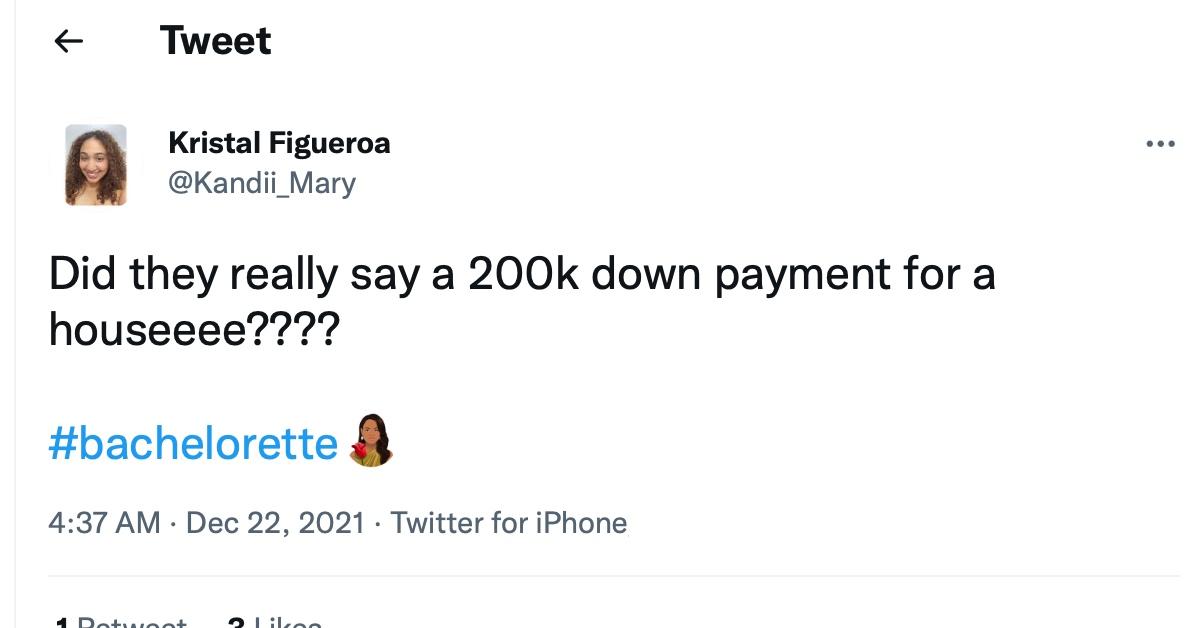 How much down payment for sales 200k house