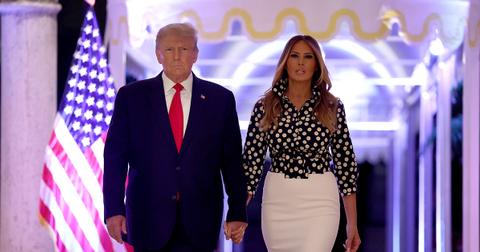 Donald and Melania Trump at their home in Mar-a-lago.