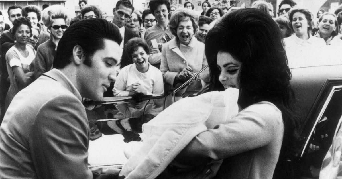 Elvis Presley, Lisa Marie Presley ,and Priscilla Presley