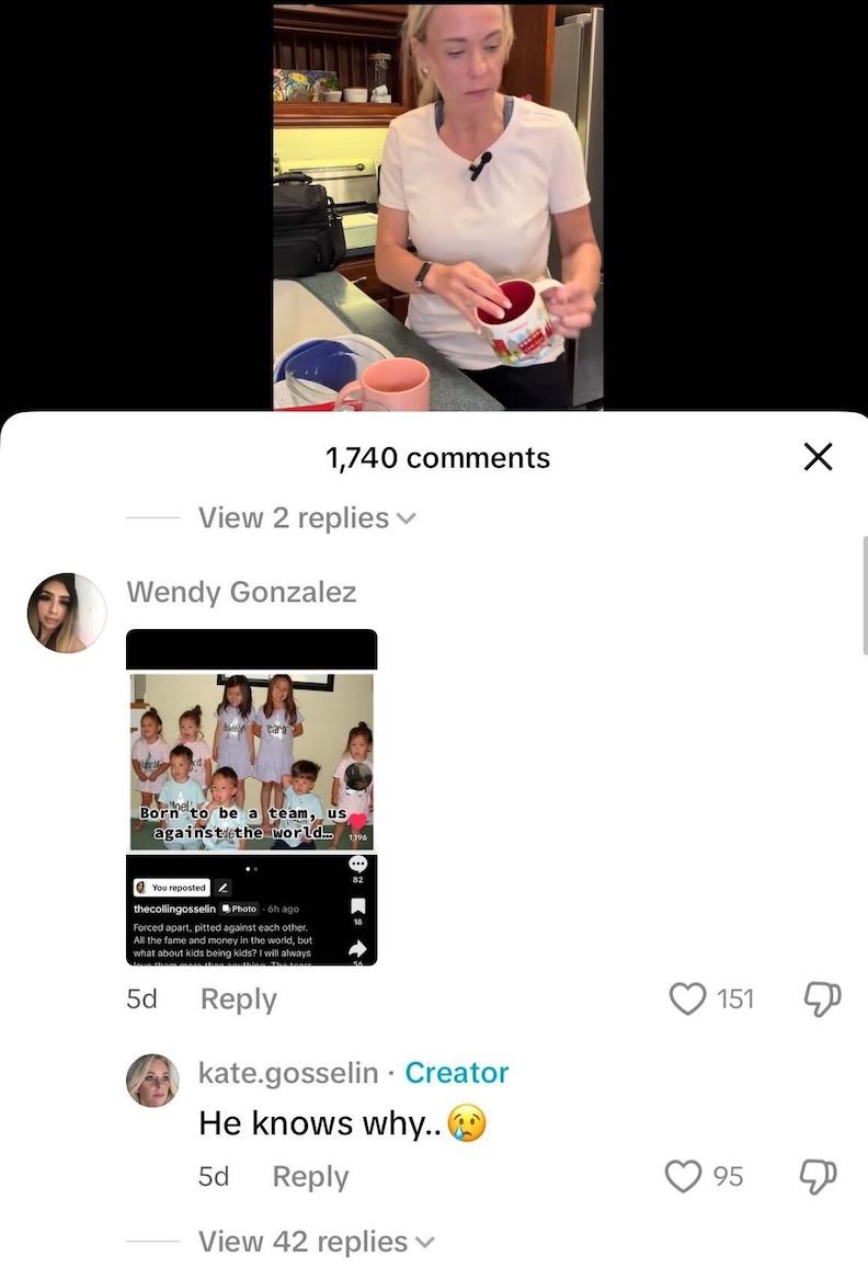 kate gosselin response collin