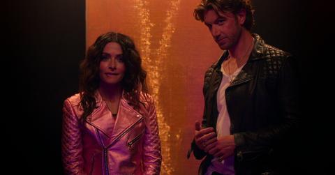 Sarah Shahi and Adam Demos