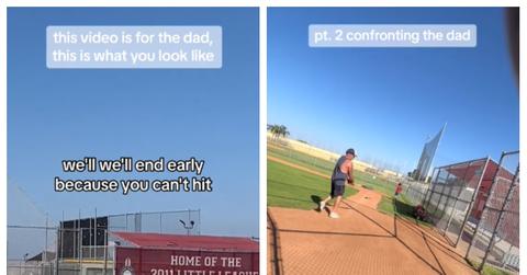 tiktok woman confronts dad berating on at baseball practice