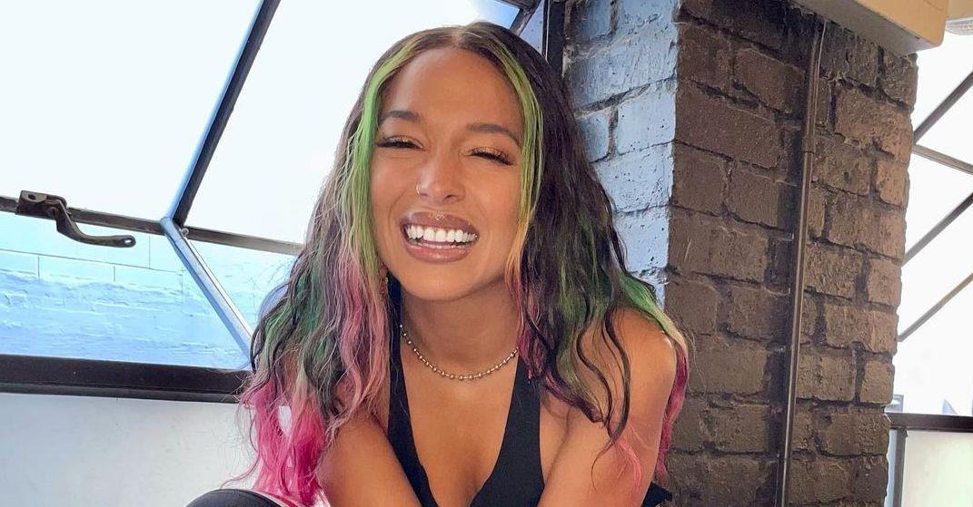 Princess Nokia with green and pink hair