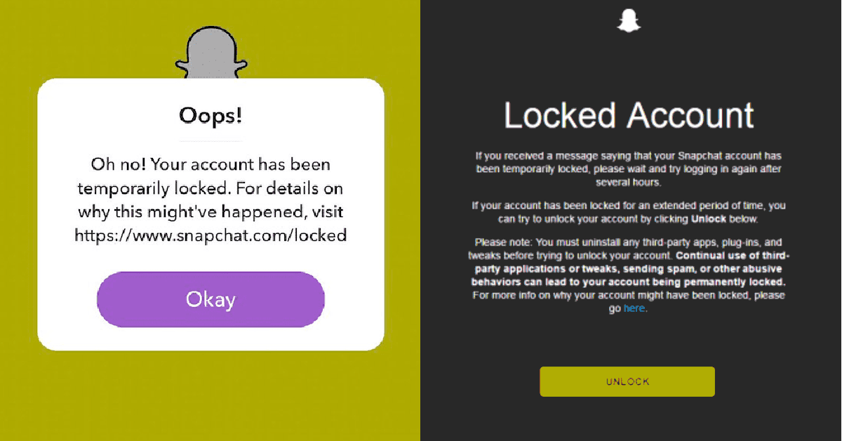 How to Unlock Snapchat Account