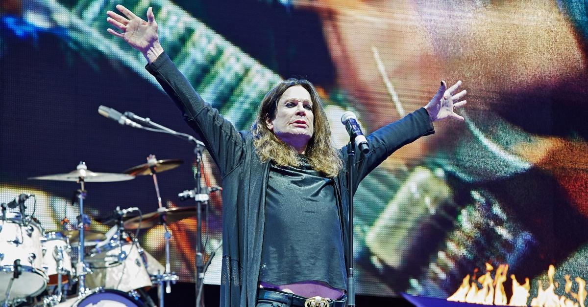 Ozzy Osbourne performing live on stage.