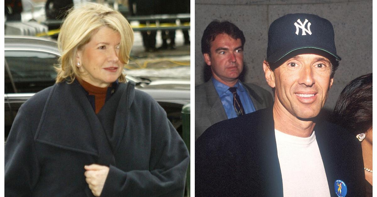 (L-R): Martha Stewart during her trial; Sam Waksal ahead of his trial