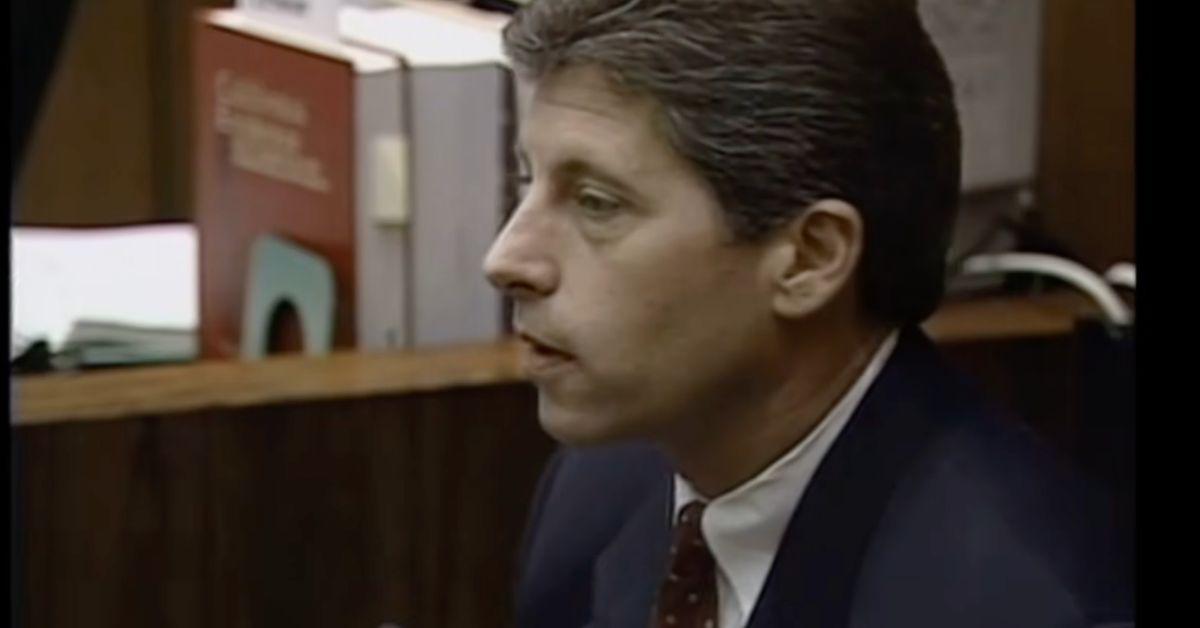 Mark Fuhrman testifying during the OJ Simpson trial.