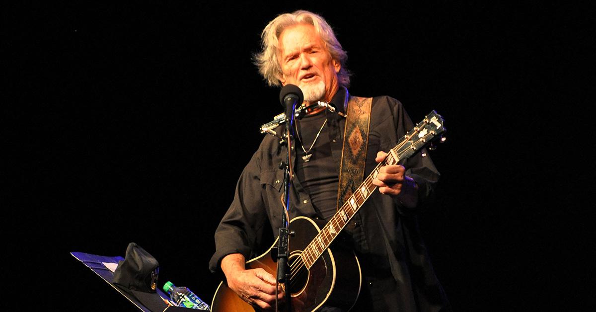 Kris Kristofferson performing on stage in 2013. 