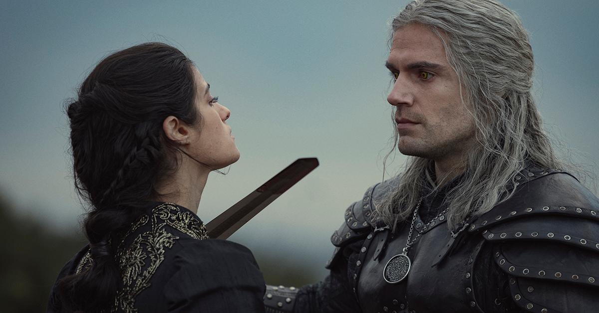 Henry Cavill and Anya Chalotra as Geralt and Yennefer in The Witcher 