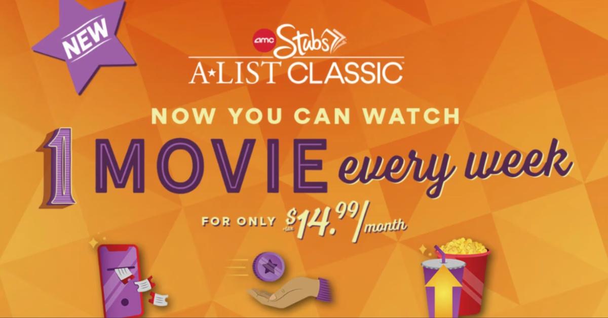 AMC theater Stubs A-1 Classic. 