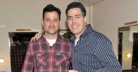 Jimmy Kimmel helps Adam Carolla celebrate the release of his new paperback book 'In Fifty Years We'll All Be Chicks' on May 21, 2011 in L.A.