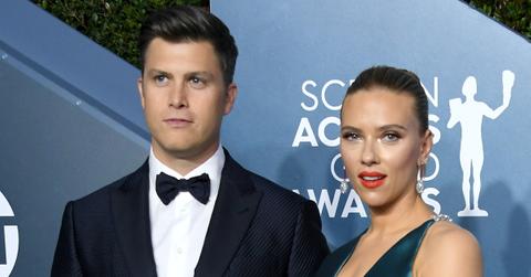 Colin Jost and Scarlett Johansson