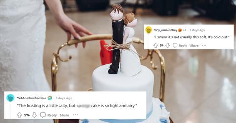 Wedding Cake Topper with Reddit Comments