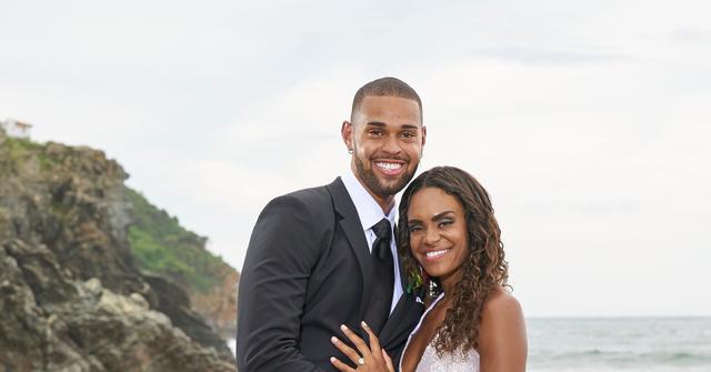Michelle and Nayte during the finale of 'The Bachelorette'